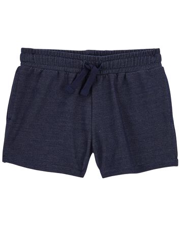 Toddler Knit Denim Pull-On French Terry Shorts