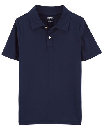 Kid Polo Shirt in Moisture Wicking Active Mesh