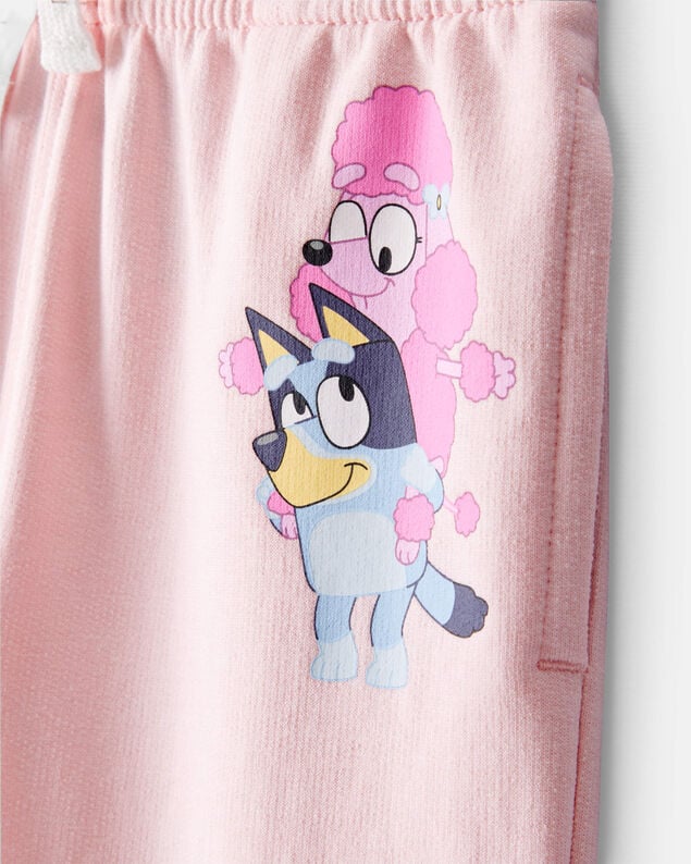 Product image 2 of Toddler Girl Bluey French Terry Drawstring Joggers - Pink