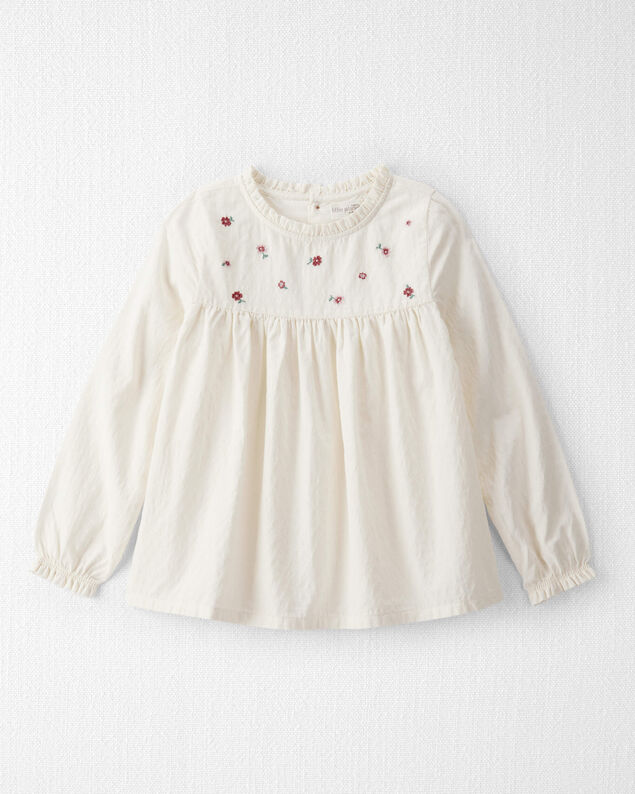 Product image 1 of Girls Organic Cotton Floral Print Long-Sleeve Top