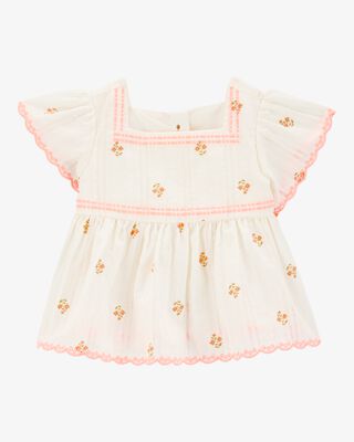 Product image 1 of Baby Flutter Sleeve Seersucker Top - Cream