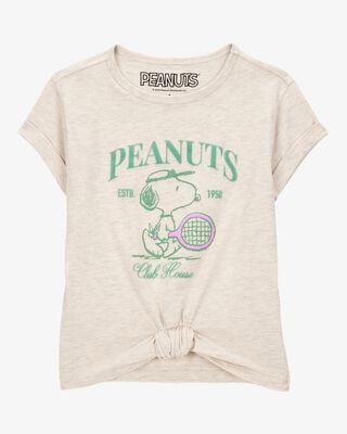 Product image 1 of Kid Peanuts Tie Front Graphic Tee - Grey
