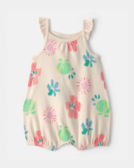 baby girl summer beach sleeveless romper