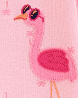 Product image 2 of Toddler Flamingo Print Snug Fit Cotton Footless 1-Piece Pajamas - Pink