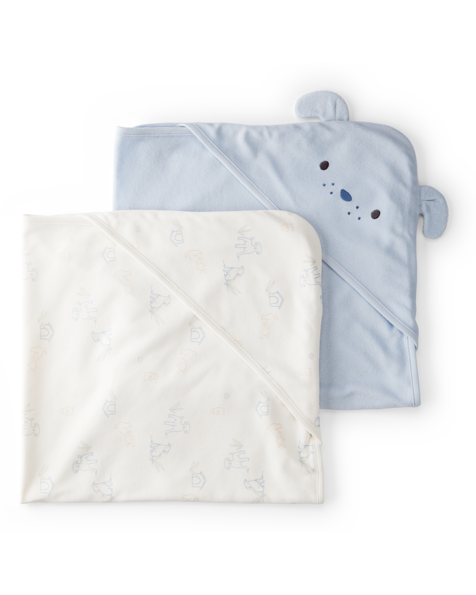 Baby 2-Pack Hooded Towels - Blue