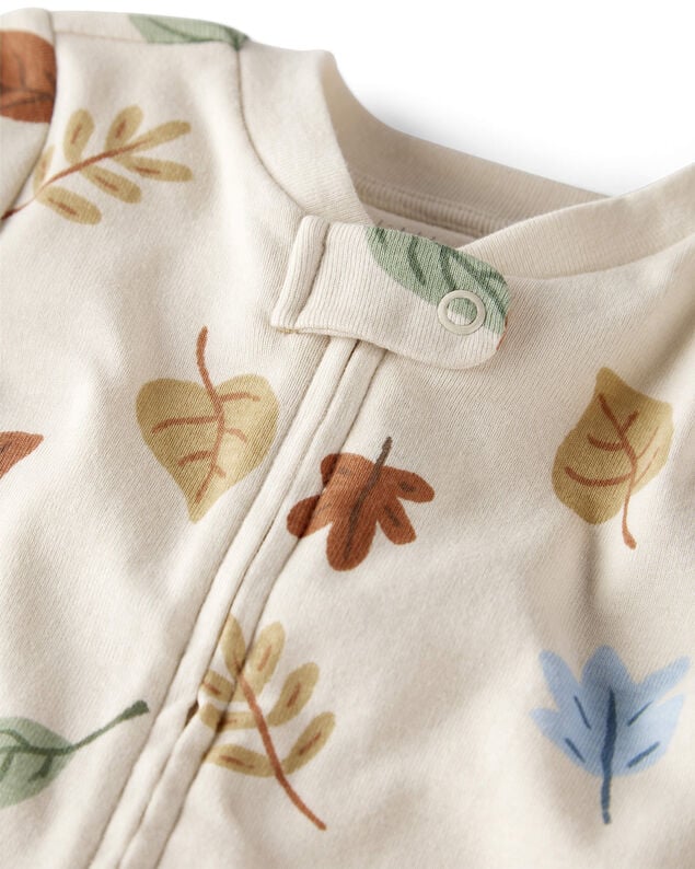 Product image 2 of Baby Organic Cotton Sleep & Play Pajamas in Autumn Leaves Print
