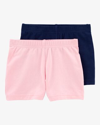 Product image 1 of Toddler 2-Pack Pink/Navy Bike Shorts