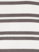 Grey - Baby 2-Piece Striped Fleece Pullover & Pant Set, Selected