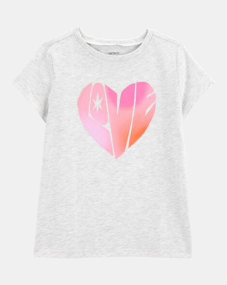 kid love short-sleeve graphic tee - grey