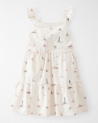 Product image 1 of Toddler Organic Cotton Dress in Coastal Vacation Print