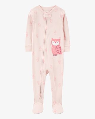 Product image 1 of Toddler 1-Piece Owl Print 100% Snug Fit Cotton Footie Pajamas