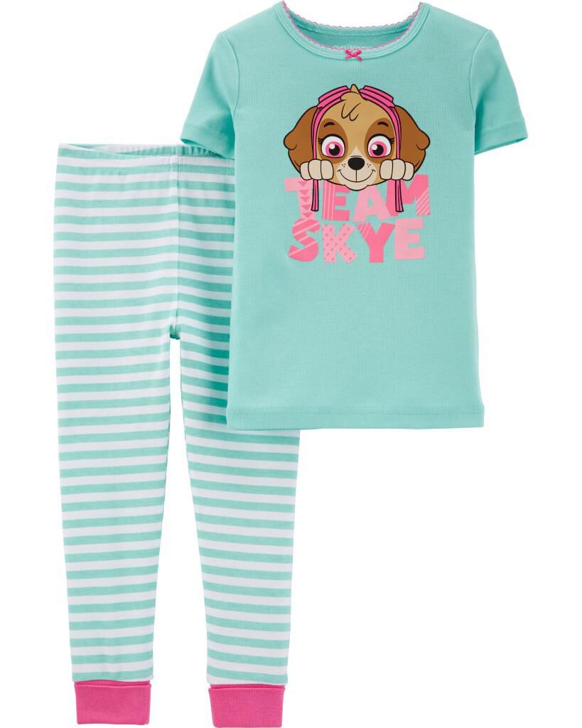PAW PATROL Pink Pjs Pyjamas Sleepwear Childrens Kids Sizes 12 Months 4 Years 