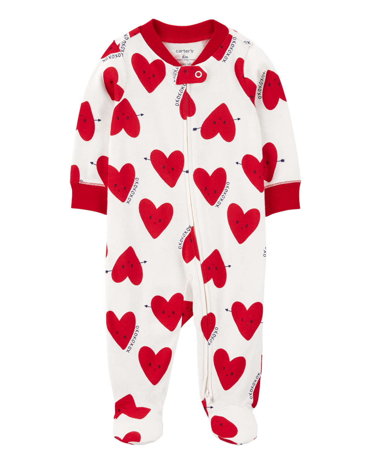 Carter's 4pc Baby Girl Valentine Cherry Hearts Pajama Set