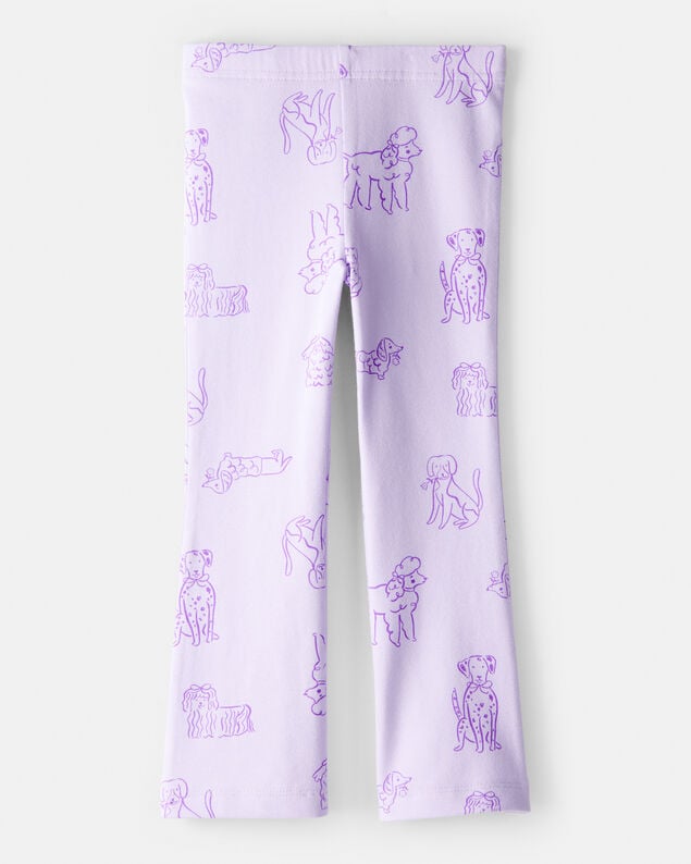 Product image 2 of Toddler Girl Dog Print Flare Pull-On Stretch Leggings - Purple