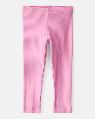 Product image 1 of Toddler Girl Cotton Rib Pull-On Stretch Leggings - Purple