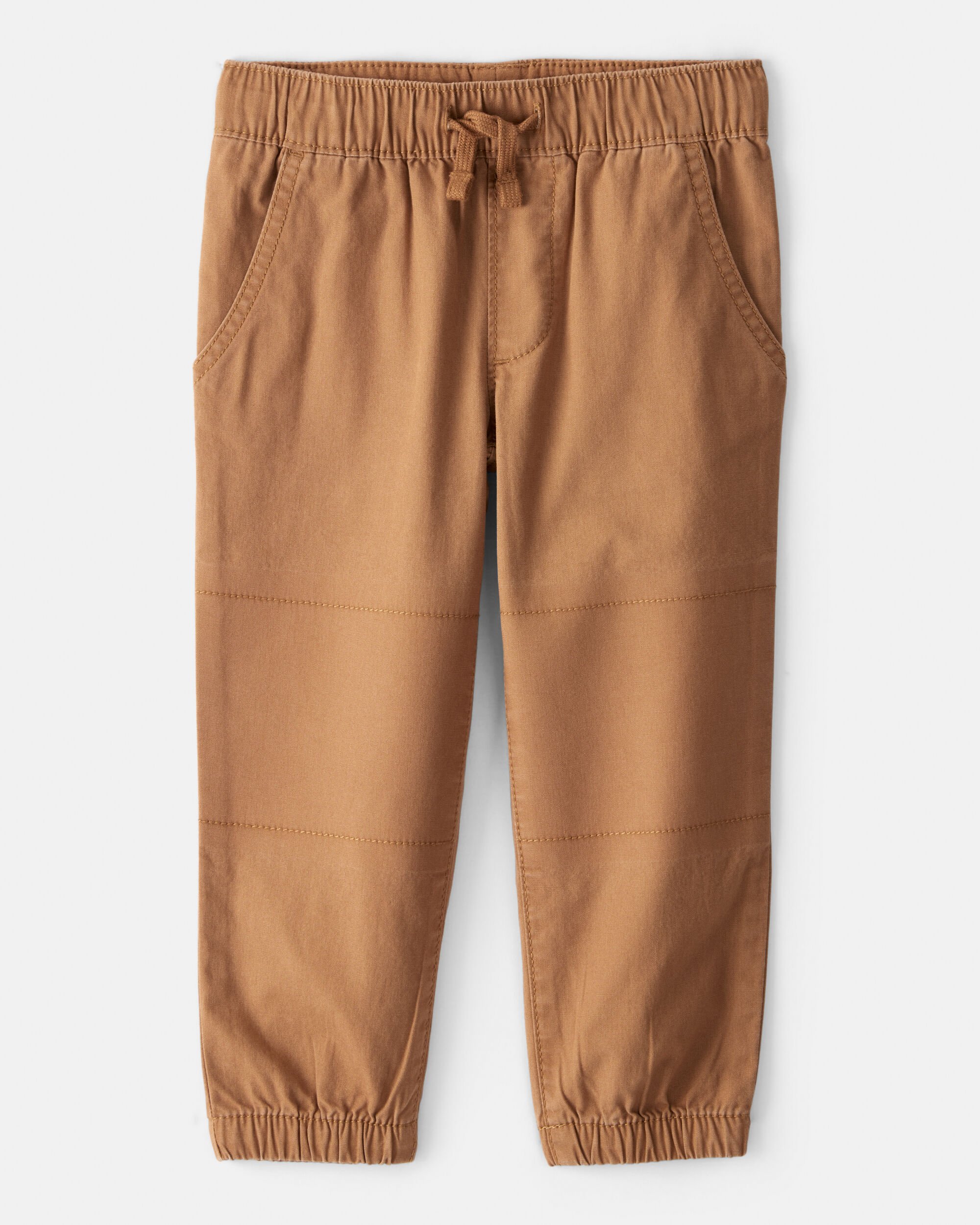Toddler Boy Cotton Pull-On Fashion Pants - Brown