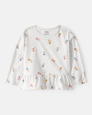 Toddler Girl Unicorn Print 100% Cotton Long-Sleeve 4-Piece Pajamas - Purple