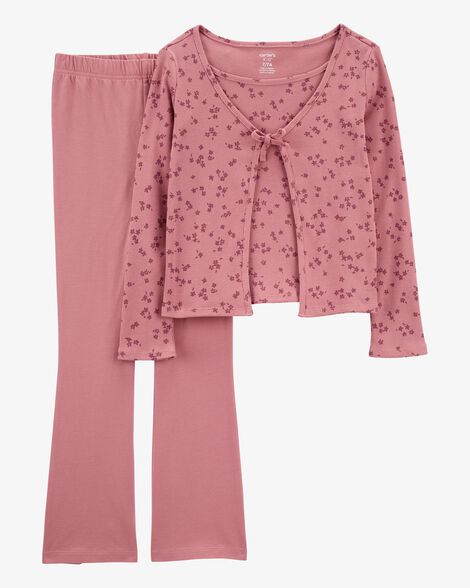  Product image 1 of Kid 3-Piece Floral Cardigan & Flare Legging Set