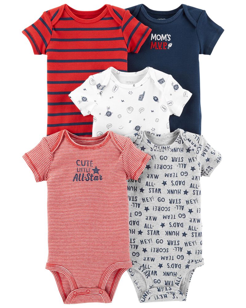 5 Pack Sports Original Bodysuits Carters Com