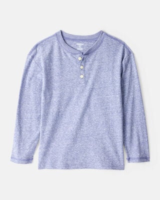 Boys Long-Sleeve Henley - Cream
