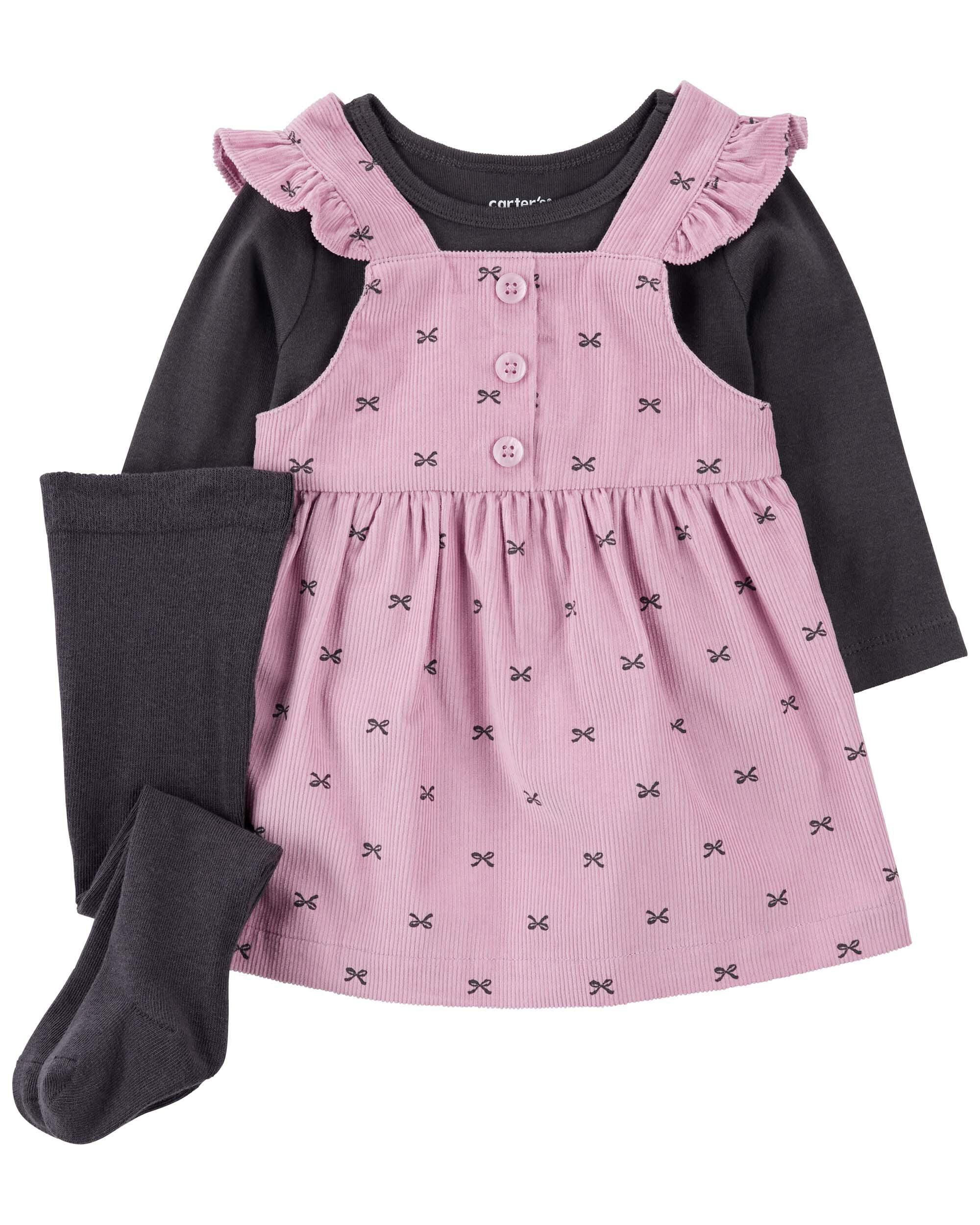 Baby 2 Piece Tee Bow Corduroy Jumper Set Carter s Carter s