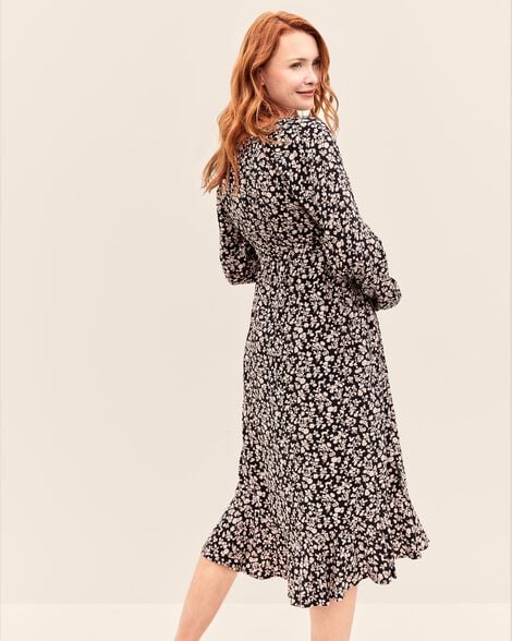  Product image 3 of Adult Women's Maternity Floral Button-Front Relaxed Fit Dress