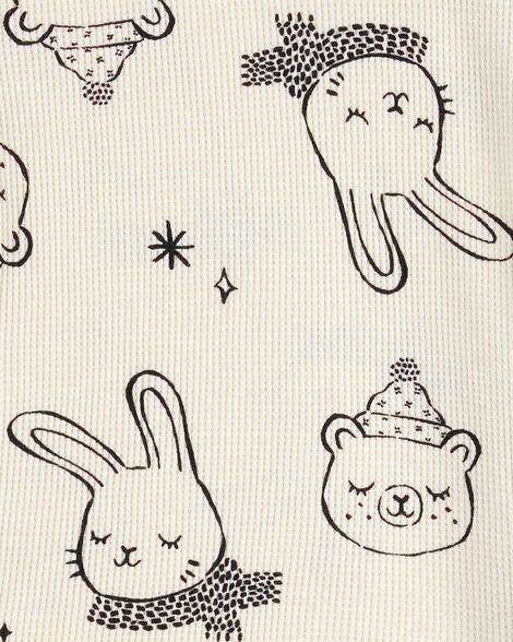 Product image 3 of Baby 4-Piece Snow Bunny Cotton Blend Pajamas