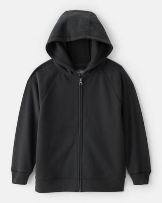 Boys Long-Sleeve Hooded Zip-Up Jacket - Navy