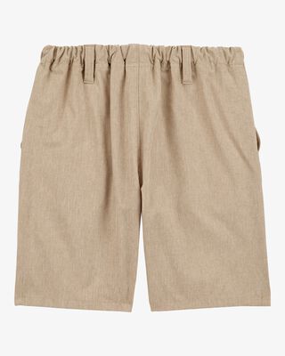 Product image 2 of Kid Poplin Pull-On Uniform Shorts - Khaki
