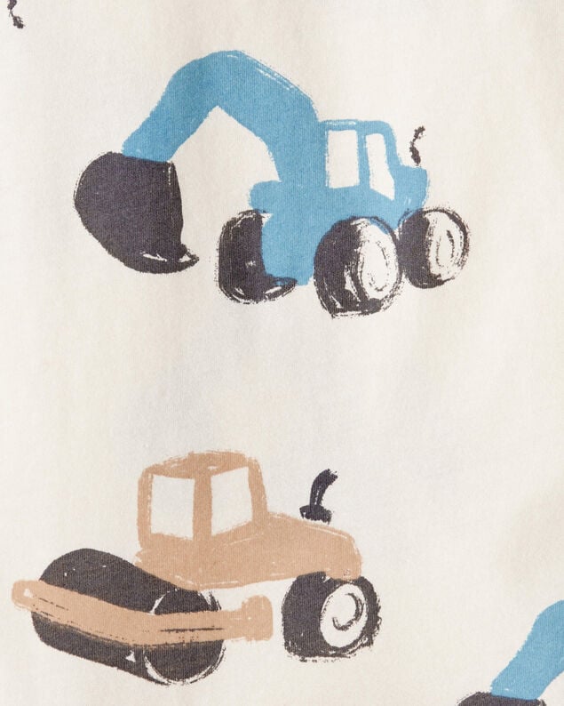 Product image 2 of Toddler Boy Construction Print Short-Sleeve Tee - Cream