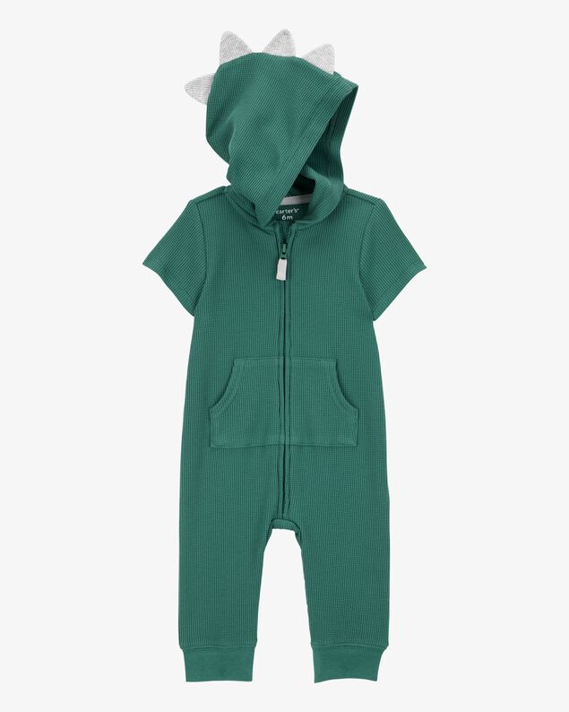 Product image 1 of Baby Dinosaur Zip-Up Jumpsuit - Green