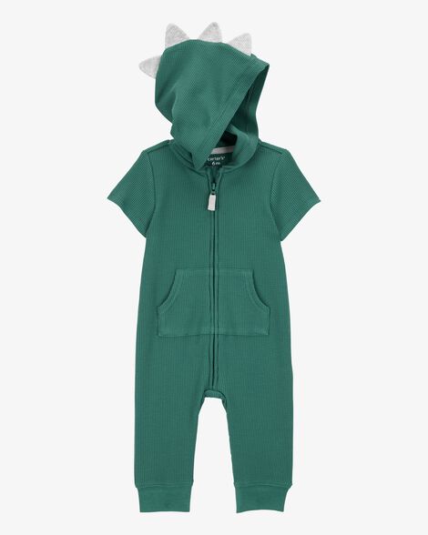 Product image 1 of Baby Dinosaur Zip-Up Jumpsuit - Green