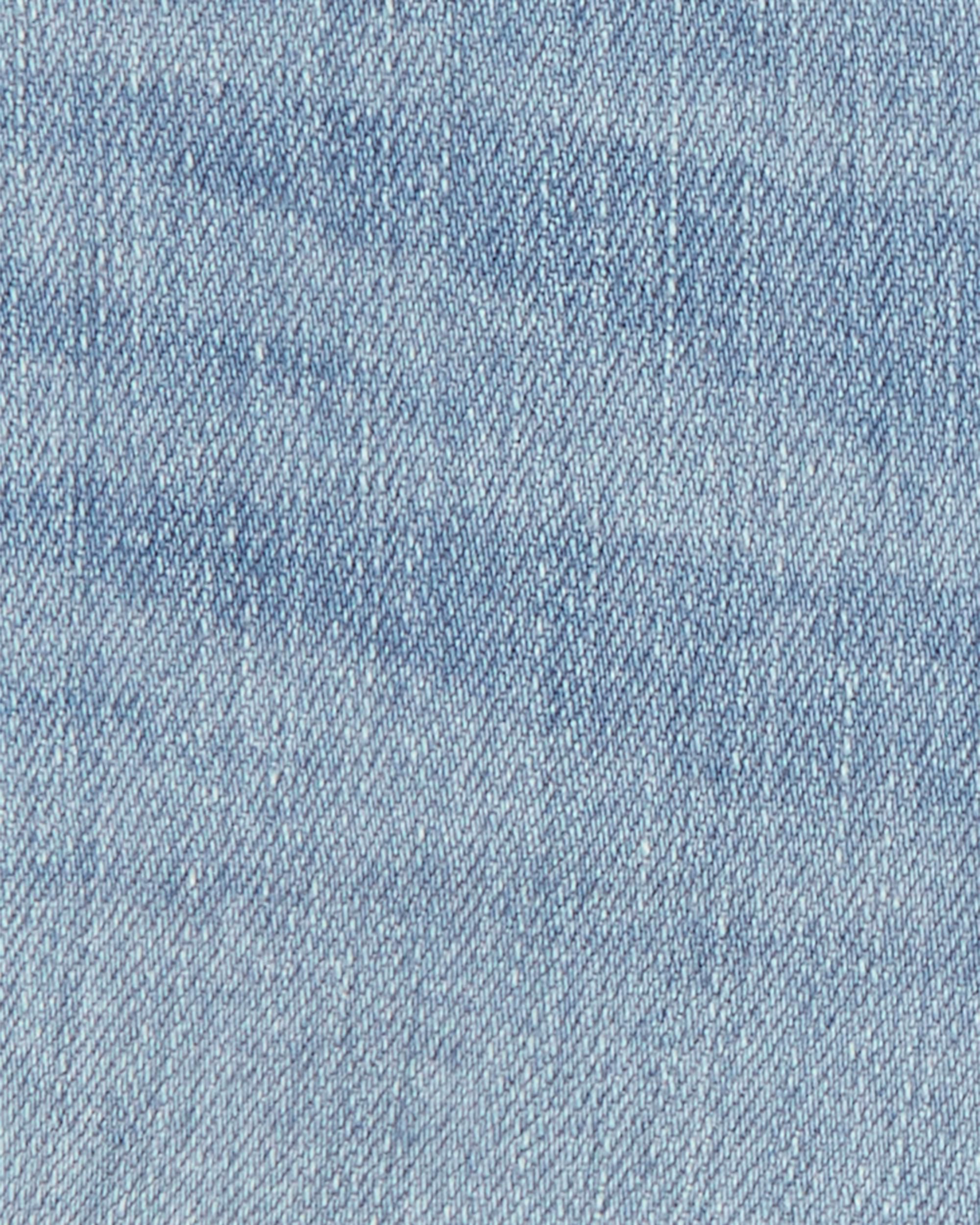 Kid Eyelet Hem Iconic Denim Short - Brit Wash