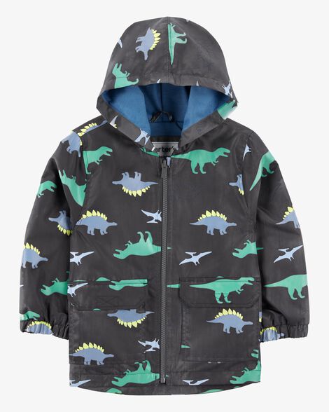  Product image 3 of Baby Dinosaur Color Changing Rain Jacket - Grey