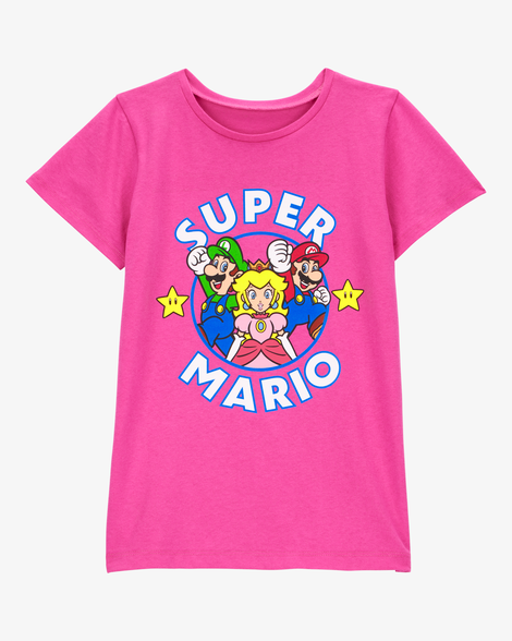 girls super mario™ short-sleeve graphic tee - pink