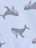 Blue - Baby Whale Pullover Sweatshirt - Blue, Selected