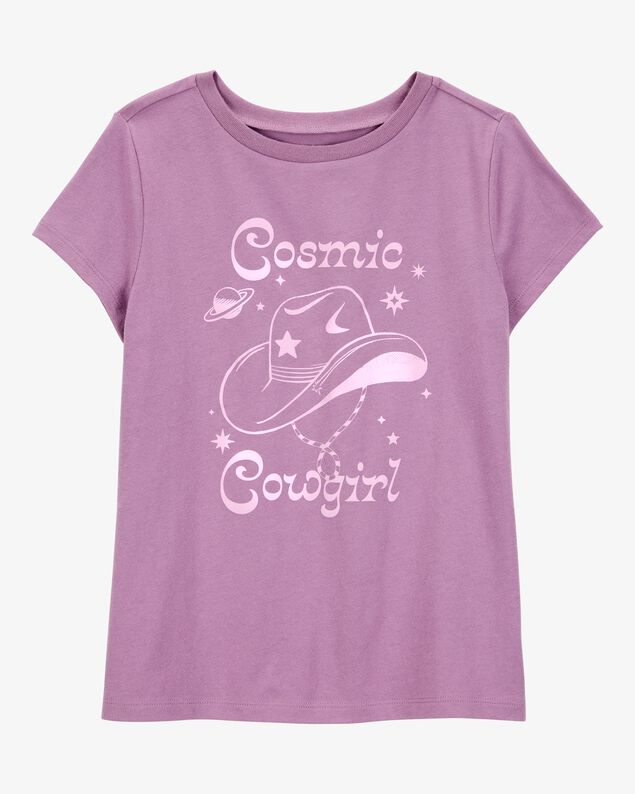 Product image 1 of Kid Cosmic Cowgirl Short-Sleeve Graphic Tee - Purple