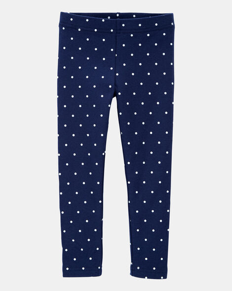 baby polka dot cotton stretch leggings