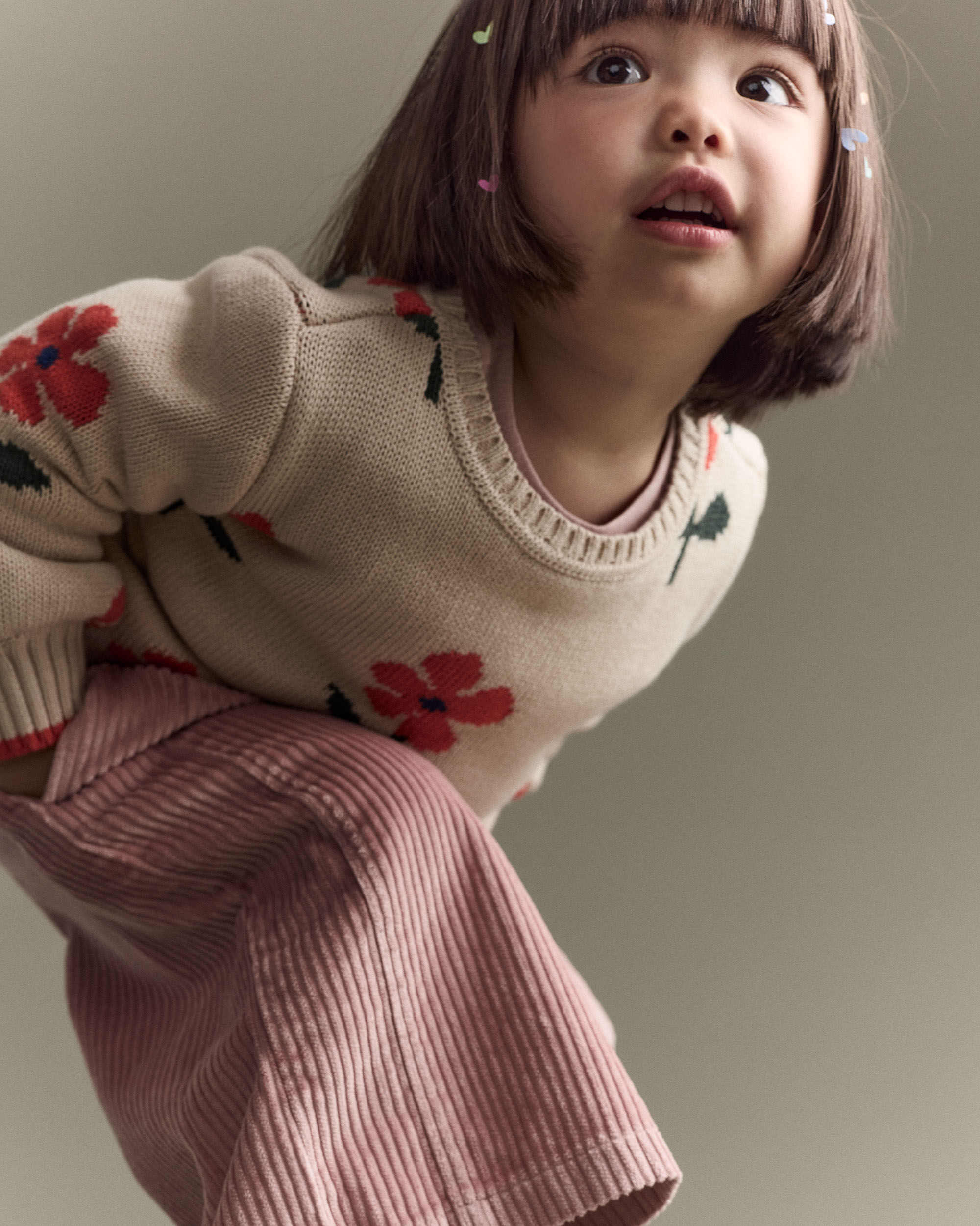 Toddler Girl Urban Wide Leg Corduroy Pant - Light Pink