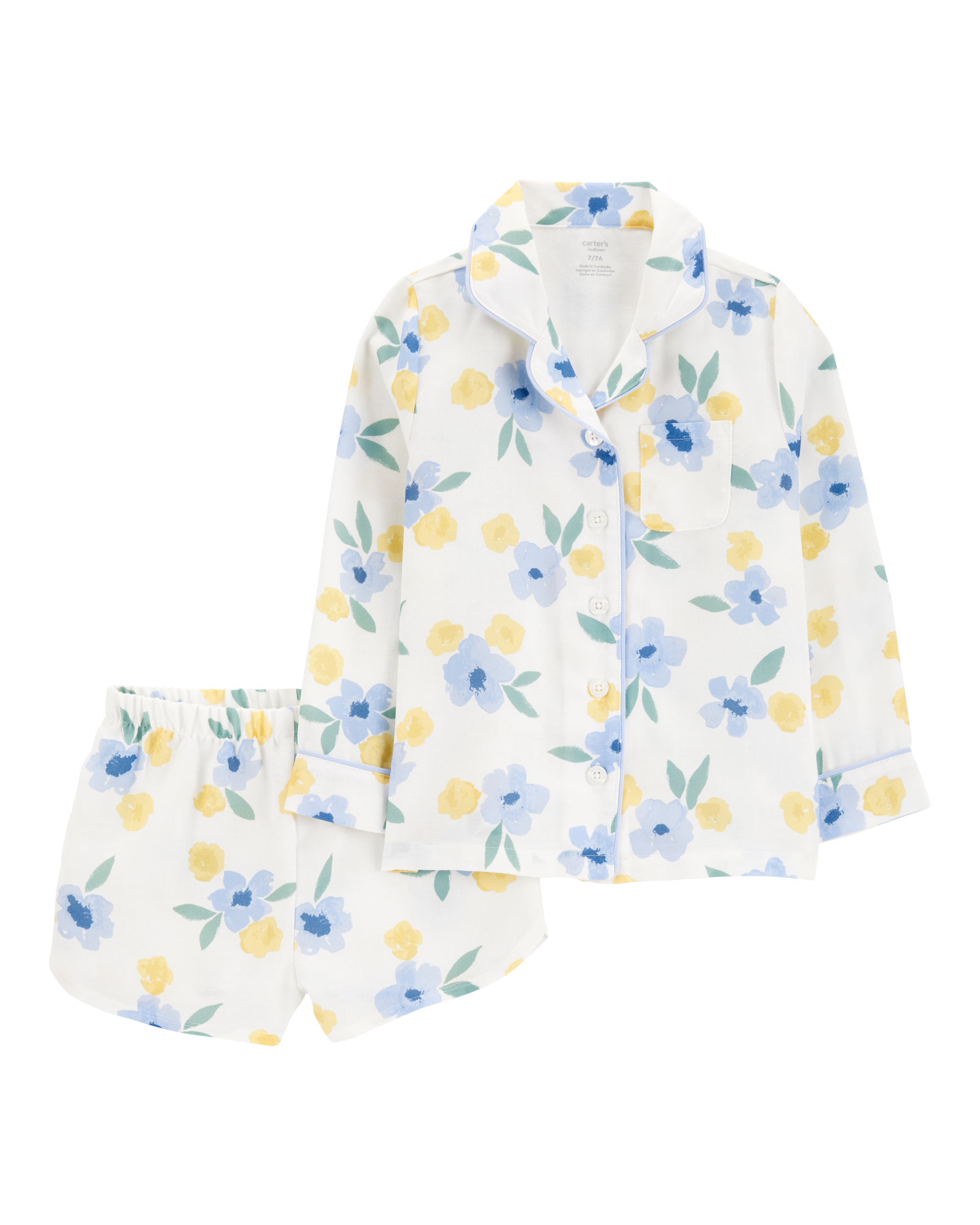 Kid Floral Loose Fit 2-Piece Pajamas