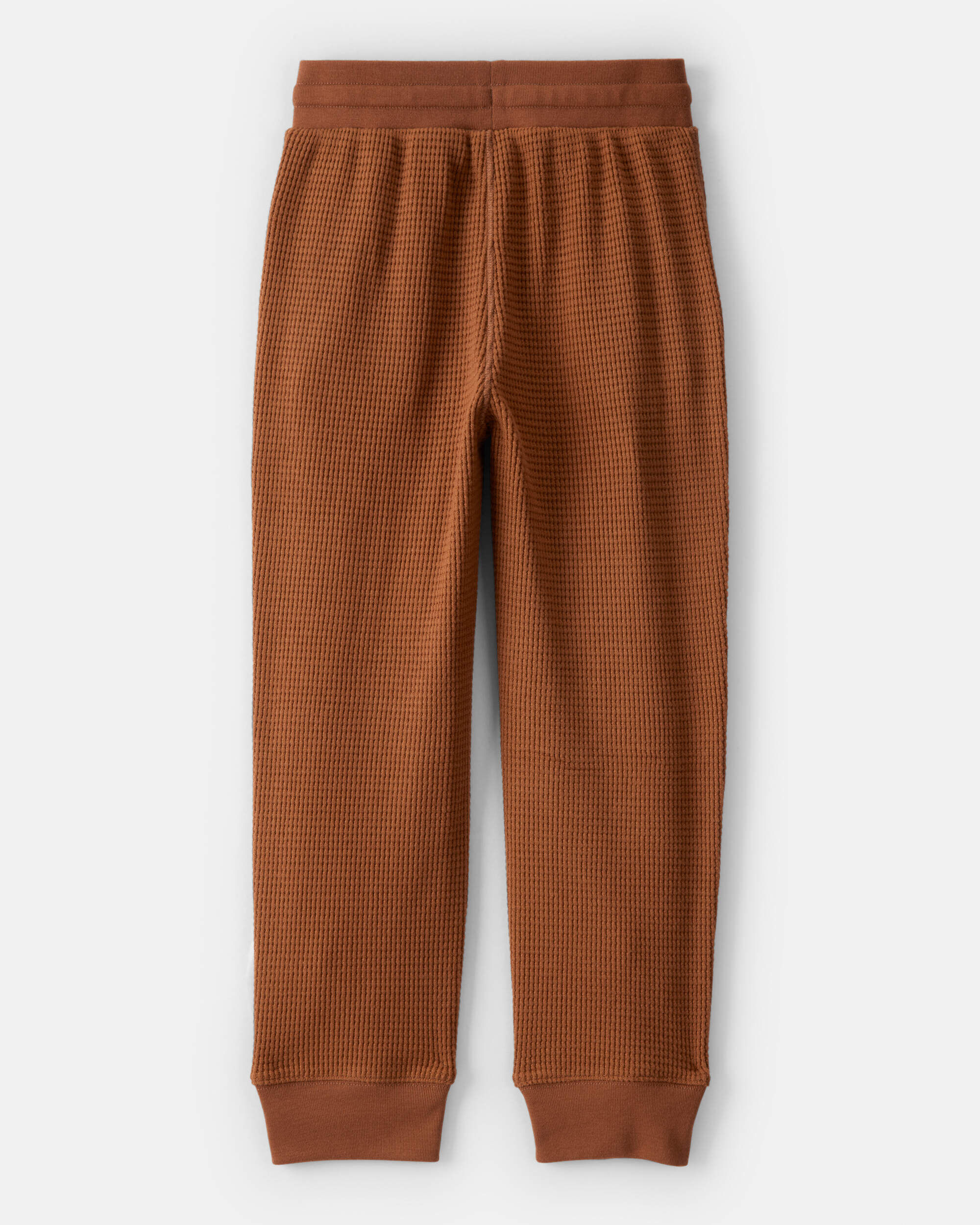 Boys Thermal Drawstring Jogger - Brown