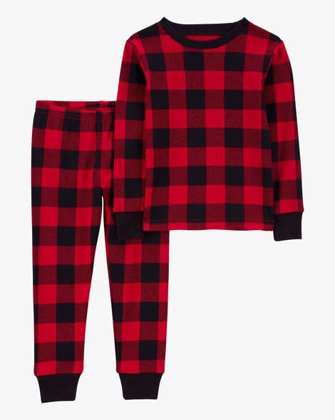 Product image 1 of Toddler 2-Piece Buffalo Check 100% Snug Fit Cotton Pajamas