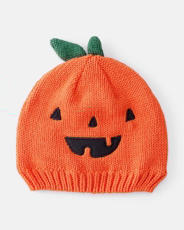 Product image 1 of Baby Jack-O-Lantern Halloween Pumpkin Crochet Cap - Orange