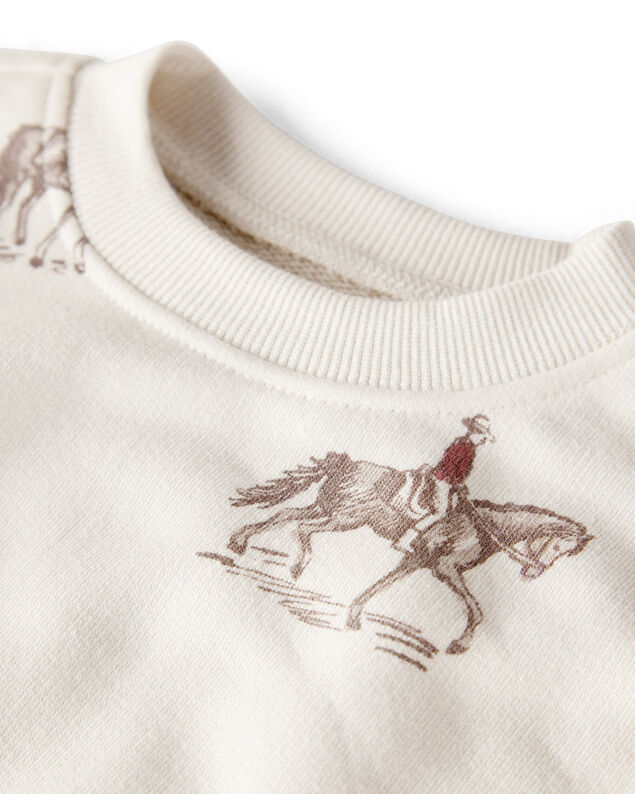 Product image 2 of Baby Girl French Terry Sweatshirt Made with Organic Cotton in Western Rodeo Print