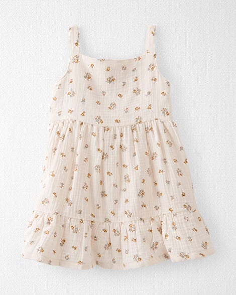  Product image 2 of Toddler Organic Cotton Floral Print Gauze Dress