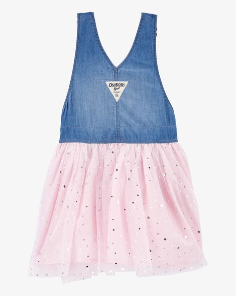  Product image 2 of Toddler Sparkly Tulle & Denim Jumper Dress
