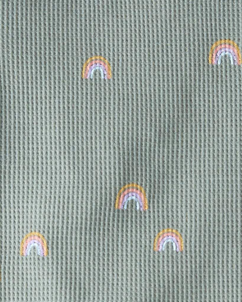 Toddler Organic Cotton Waffle Knit Set Magical Rainbow Print