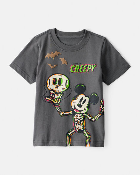 toddler boy disney© mickey mouse halloween short-sleeve graphic tee - grey
