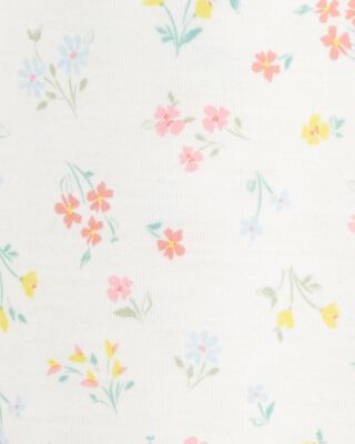 Product image 2 of Toddler Floral Loose Fit 2-Piece Pajamas - White
