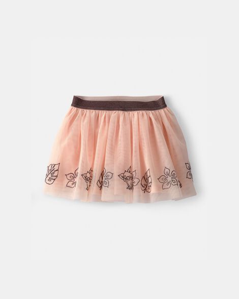 Toddler Girl Disney© Moana Glitter Tulle  Skort - Orange
